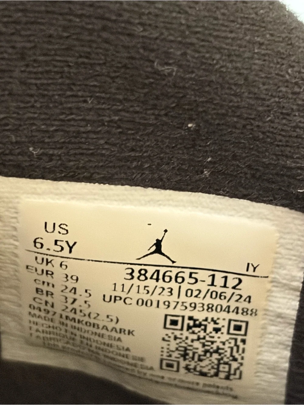 Jordan Kids White and Black High-Top Sneakers